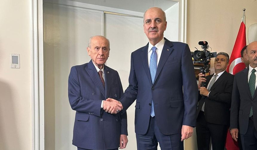 Numan Kurtulmuş'tan TBMM'de Devlet Bahçeli'ye ziyaret