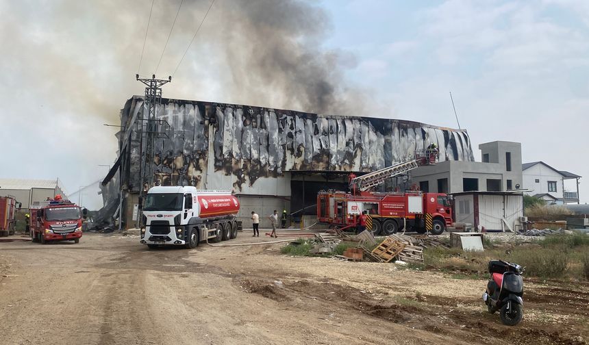 Mersin'de pamuk fabrikasında yangın: Müdahale devam ediyor