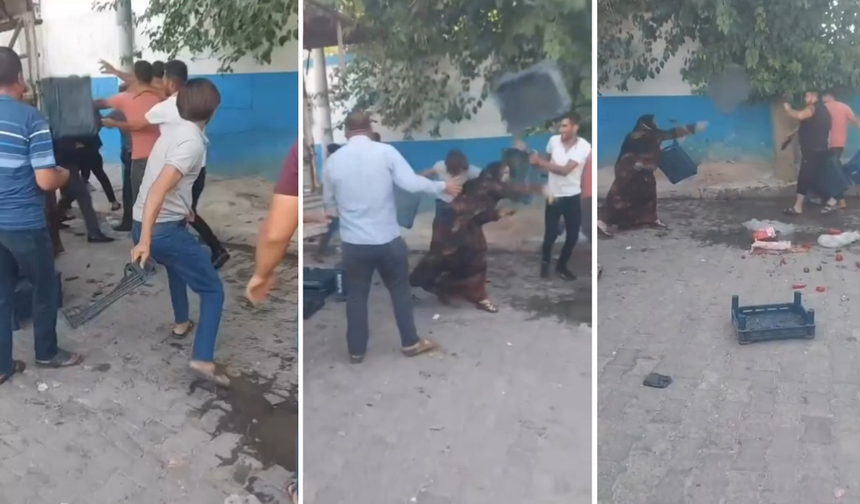 Pazarda alışveriş kavgası meydan savaşına döndü