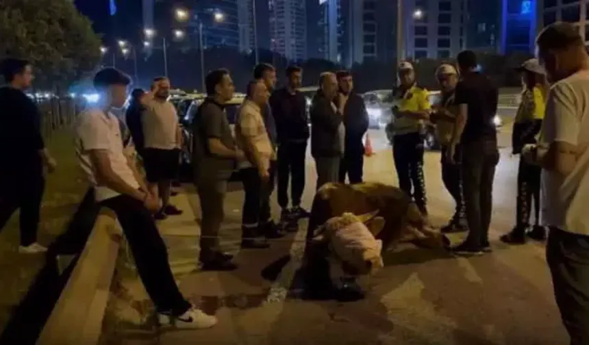 Kamyonetten atlayan kurbanlık dananın ayağı kırıldı
