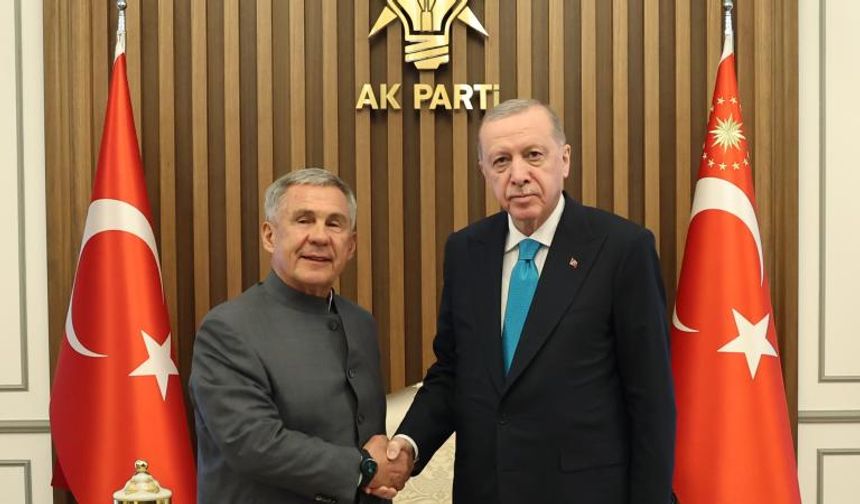 Cumhurbaşkanı Erdoğan, Tataristan Cumhurbaşkanı ile görüştü