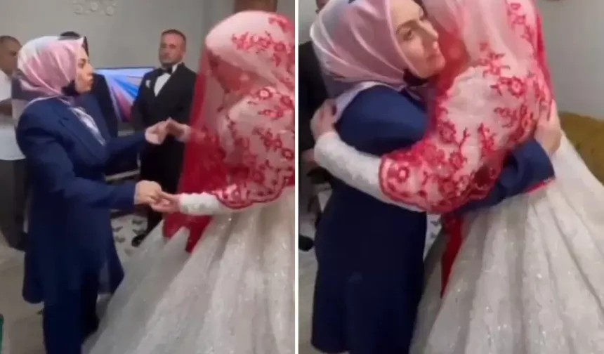 Gelinlikle evden çıkan kızına söylediği sözler gündem oldu