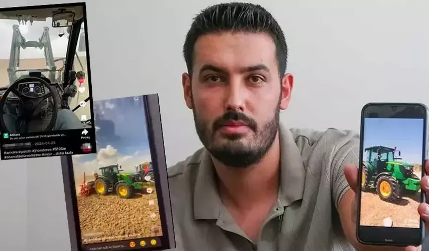 Çalınan traktörünü internette gördü, şok gerçek ortaya çıktı!