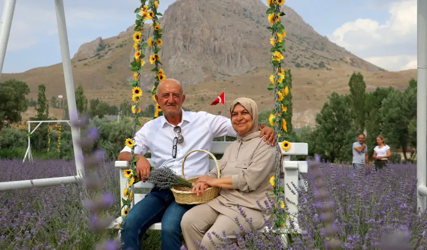 Sivas'ta aşık olduğu dağın eteğine lavanta bahçesi kurdu