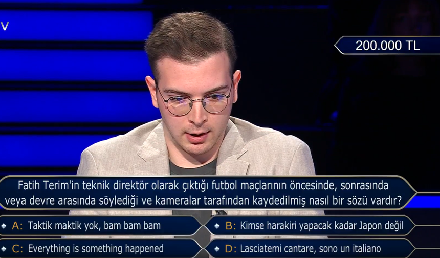 Milyonere damga vuran Fatih Terim sorusu!