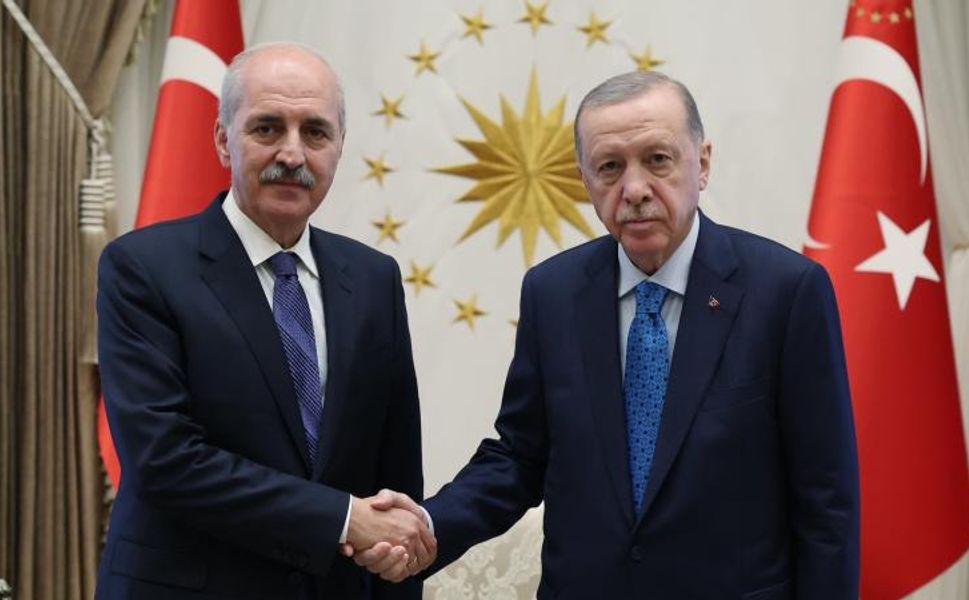 Cumhurbaşkanı Erdoğan, TBMM Başkanı Kurtulmuş'u kabul etti