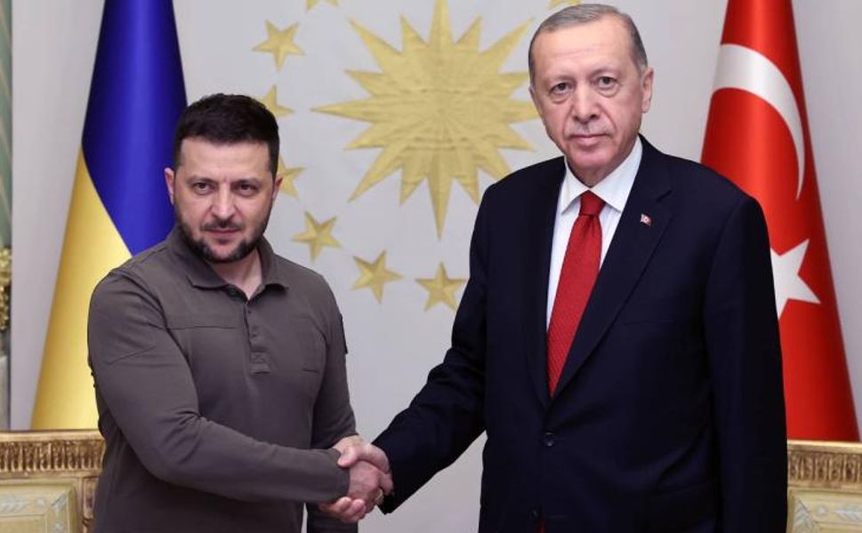 Cumhurbaşkanı Erdoğan Ukrayna Devlet Başkanı Zelenski ile görüşüyor