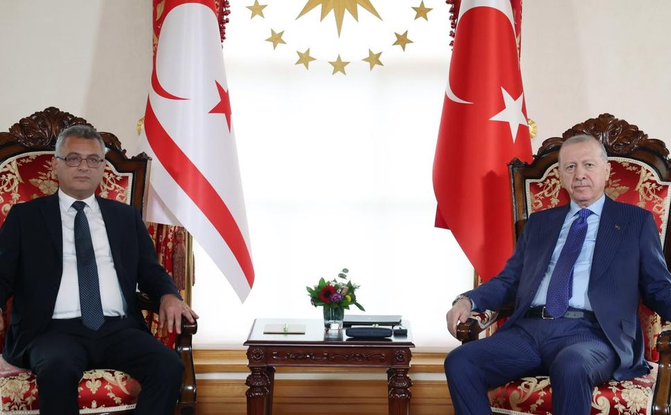 Cumhurbaşkanı Erdoğan, KKTC Cumhurbaşkanı Erhürman ile görüştü