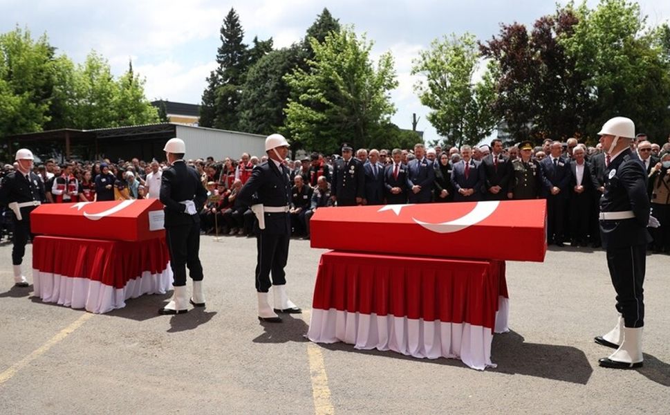 Şehit polislerimiz için Çorlu'da tören düzenlendi