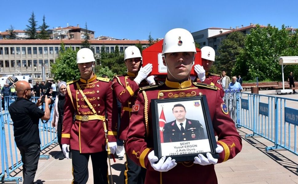 Ankara'da trafik kazasında şehit olan Jandarma Astsubay Üstçavuş Ergün, Kırıkkale'de son yolculuğuna uğurlandı