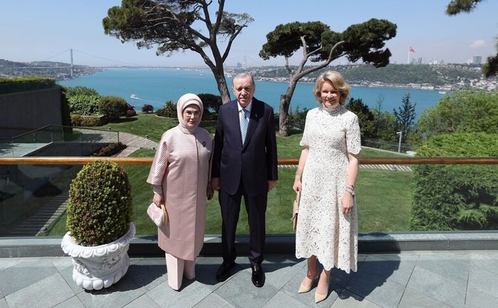 Cumhurbaşkanı Erdoğan, Belçika Kraliçesi Mathilde'yi kabul etti