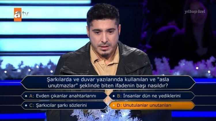 Kim Milyoner Olmak İster’de güldüren soru!