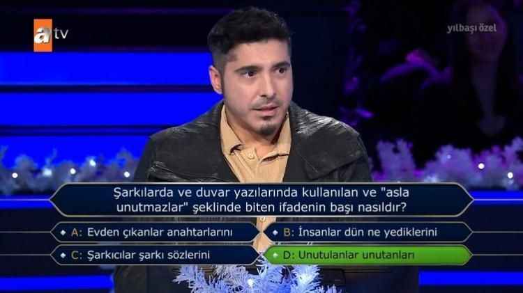 Kim Milyoner Olmak İster’de güldüren soru!