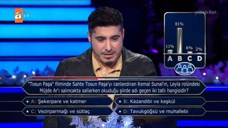 Kim Milyoner Olmak İster’de güldüren soru!