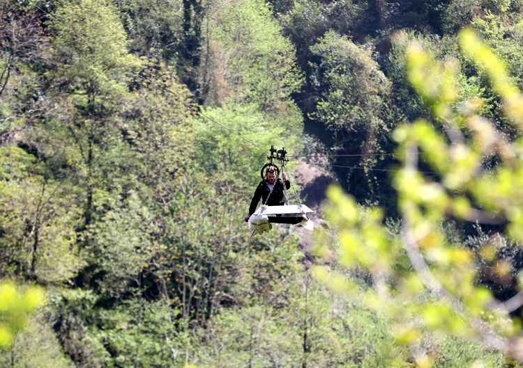 <p>Her türlü ulaşımın teleferikle yapıldığını belirten Kurt, "Dedemin cenazesini teleferikle verdik. Hastaları teleferikle taşıyoruz. Komşu karşıda ölünce cenazesini teleferikle getirdik. Çoluk çocuk herkes teleferiklere biniyor. 3 yaşından 80 yaşına kadar herkes teleferiğe biniyor. Geçmiş yıllarda insanlar yüklerini sırtında taşıyordu ama artık mecbur biniyor. Patika yol selden sonra kalmadı. Elektrik kesse kaldın karşıya." dedi.</p>
<p>Emine Kurt (70) da teleferik ile arazisine ulaşım sağladığını vurgulayarak, "Teleferiğin içine yatıyorum. Gözlerimi kapatıyorum, hiçbir şey görmüyorum. Karşıya gidince açıyorum. 15 yıldır teleferikle yolculuk ediyorum. Bölgeye yol istiyoruz." diye konuştu.</p>