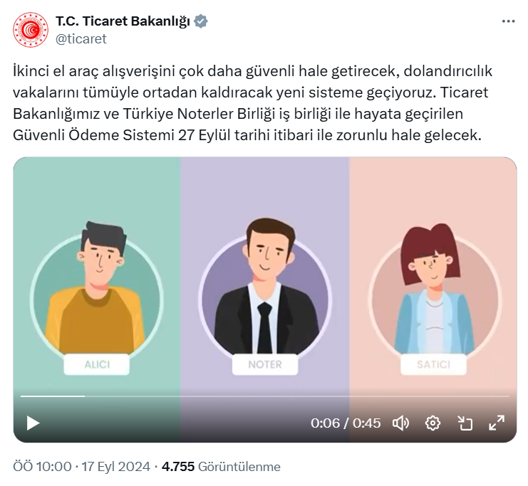 İkinci El Araç Satışlarına Yeni Sistem Geliyor! Bakanlık Duyurdu2