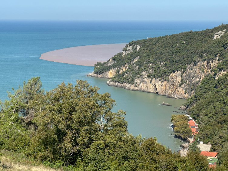 Bartın'da Deniz Kahverengiye Boyandı2