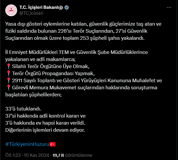 Güvenlik Güçlerine Saldıran 33 Kişi Tutuklandı