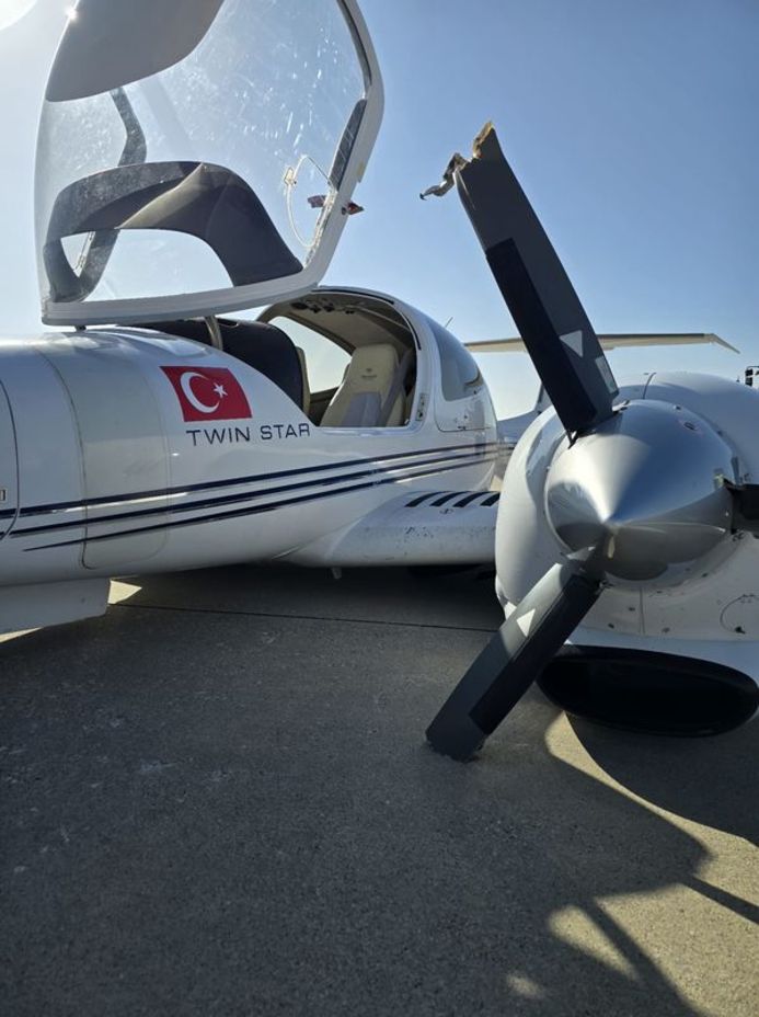 Isparta'da Eğitim Uçağı Gövde Üzerine Indi2