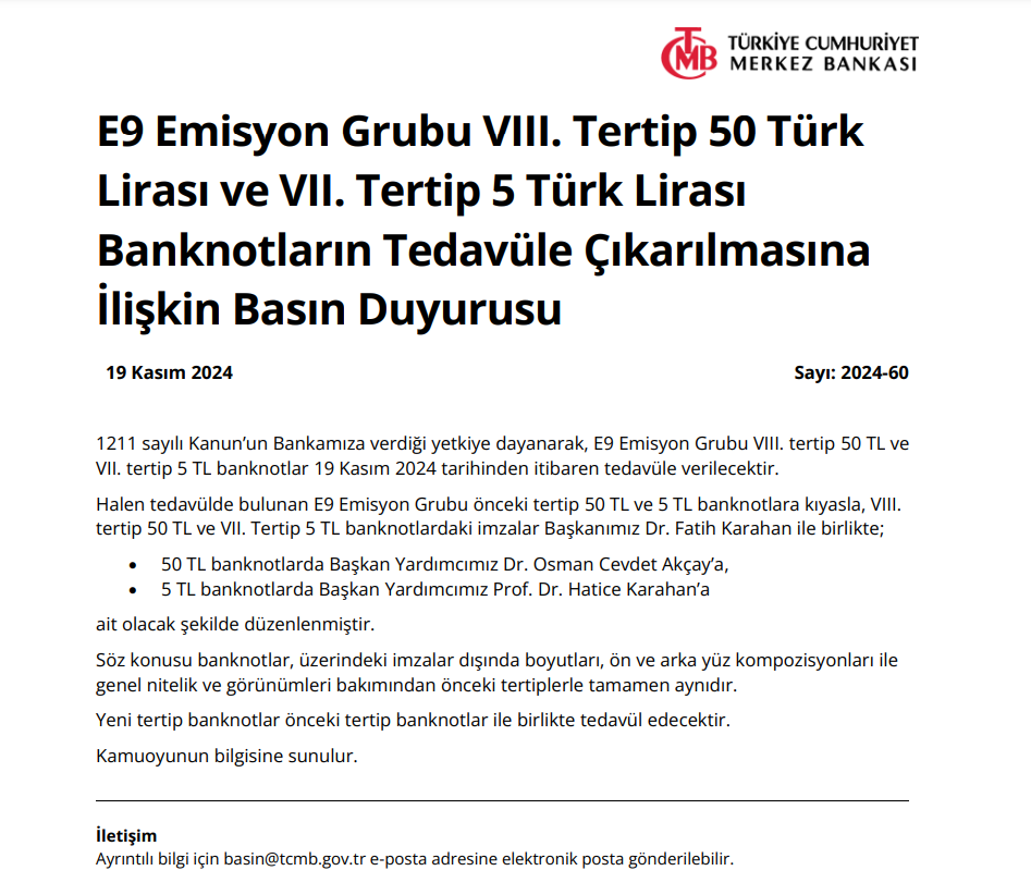 Merkez Bankası Duyurdu! Yeni Paralar Tedavüle Çıkıyor3