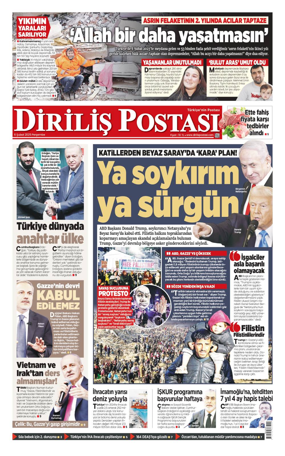 6 Ş U B A T M A N Ş E T