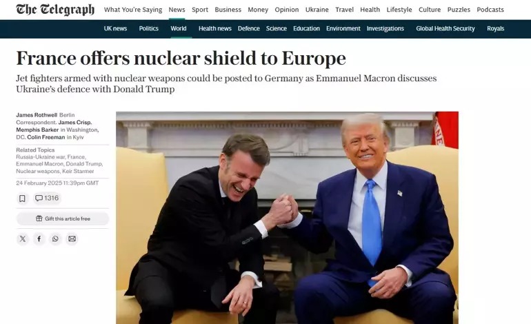 Bomba Iddia Fransa, Avrupa'yı Korumak Için Nükleer Kalkan Kuruyor!-1