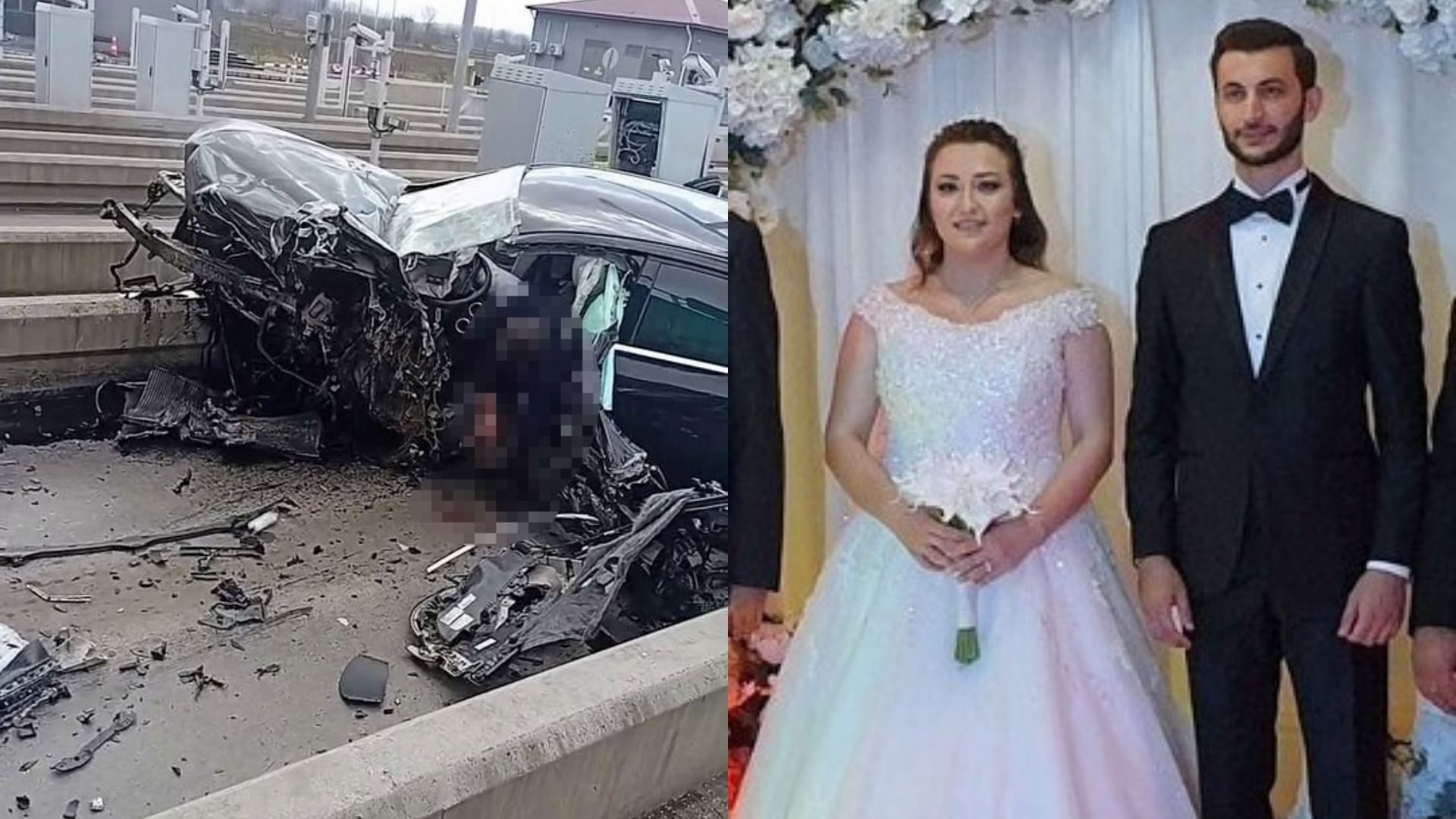 Lüks otomobil, otoyolda gişelere ok gibi saplandı: Evli çift hayatını  kaybetti