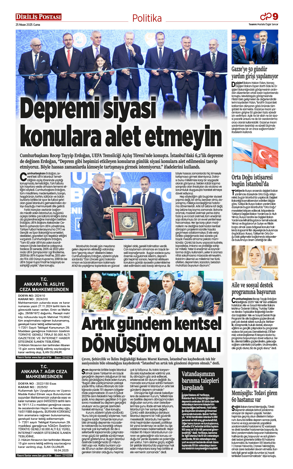 +1. Sayfa İç 25 Ni̇san