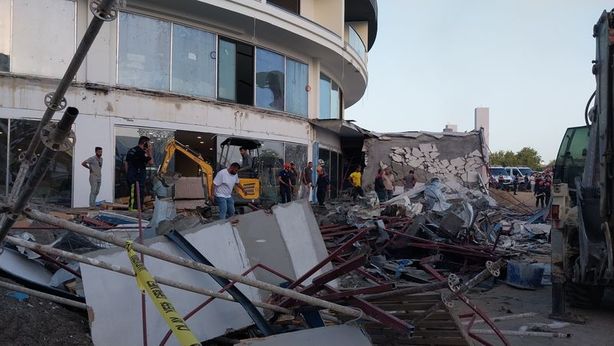 Manavgat'ta Otel Inşaatında Çökme Paniği Facia Ucuz Atlatıldı2