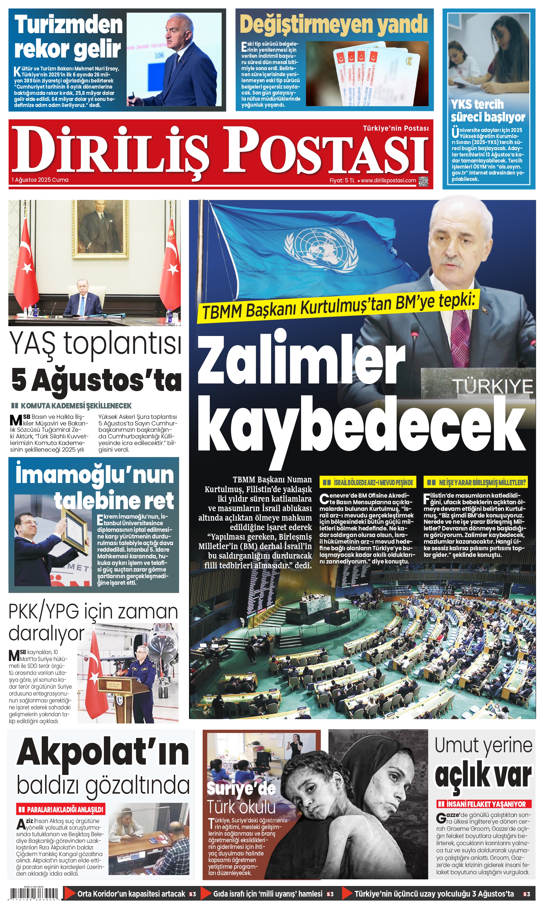 Tbmm Başkanı Kurtulmuş’tan Bm’ye Tepki Zalimler Kaybedecek (2)